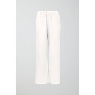 Gina Tricot-tall linen blend trousers-Hørbukser-Hvid-M-Dame