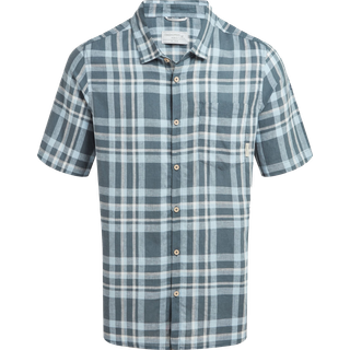Craghoppers Men's Cartwright Short Sleeved Shirt Blue Stone Check, S