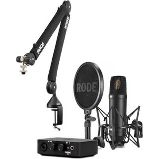 RØDE NT1 mikrofon + Ai-1 Lydgrænseflade + PSA1+ mikrofonstativ studiesæt ➞ På lager - klar til levering