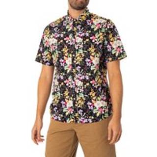 Replay Short Sleeve Floral Shirt Black