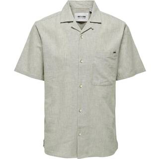 ONLY & SONS Eye Resort Cotton Linen Shirt Fallen Rock