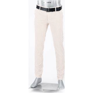 Alberto Herren Hose rot,weiß gestreift