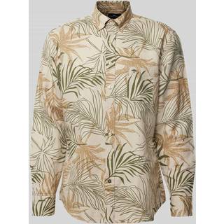 Fynch-Hatton Herren Hemd beige geblümt