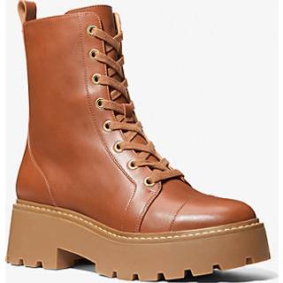 MK Blake Leather Combat Boot - Brown - Michael Kors - EU 36