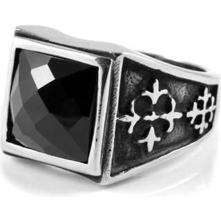 Sentio | Rustfri Stål Sort Zirconia Signet Ring