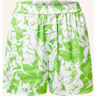 MK Palm Print Satin Shorts - Green - Michael Kors