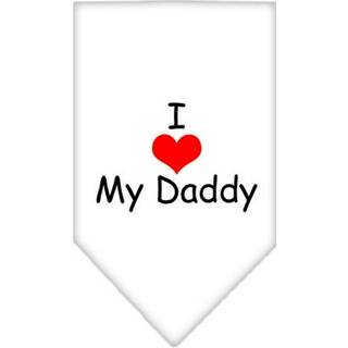 Jag hjärta min pappa skärm tryck bandana vit stor