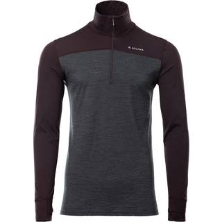 Aclima Men's LightWool 180 Polo with Zip Chocolate Plum/Marengo, Chocolate Plum / Marengo, M