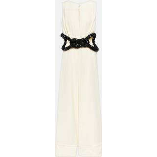 Jil Sander Knotted cutout crÃªpe gown - white - XS
