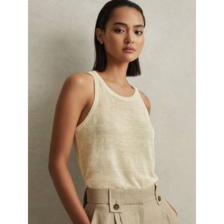 Reiss Reiss Catrice Hør Blend Rund hals Vest