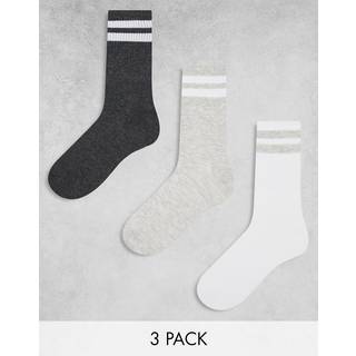 Jack & Jones 3pak tennissokker i multifarvet til herre