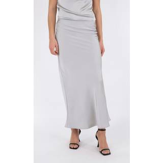 Neo Noir - Vicky Heavy Sateen Skirt - Silver