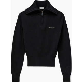 Carrick-BL Collar Zip Striktrøje, Black, XS