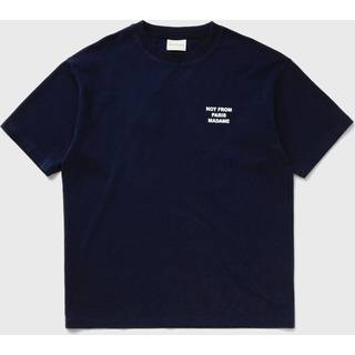 Navy Blue Slogan T-Shirt - XL