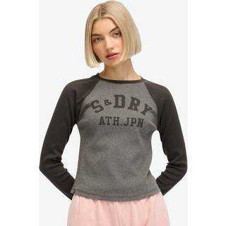 Superdry Superdry Black Athletic Rib Slim Long Sleeve Top