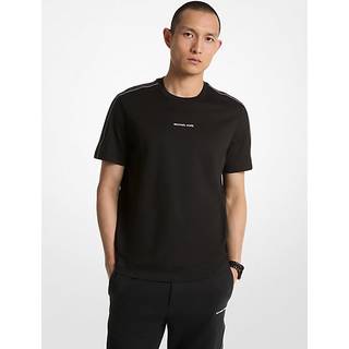 MK Logo Tape Cotton T-Shirt - Black - Michael Kors
