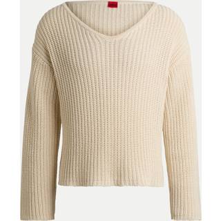 Oversize fit sweater med lange ærmer og v-hals
