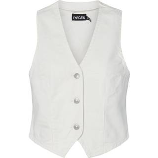 Pieces - Hvid - Pcsky Vest - Large