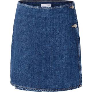 Denim Slå-om-nederdel