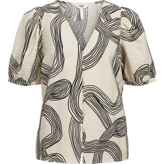 Object Collectors Item Objjacira S/S V-Neck Top Sandshell 34