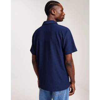 Selected Relax Plisse Resort SS Shirt Black Iris