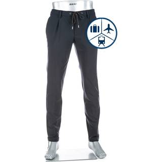 Alberto Herren Bundfaltenhose blau