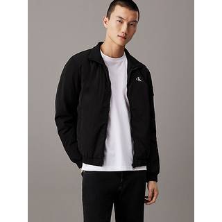 Padded Nylon Zip Up Jacket - Black - S