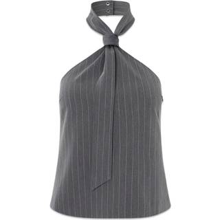 Modström EmiliaMD tie top - Grey Pinstripe - XS - Top