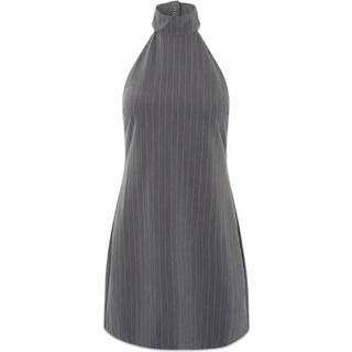 Modström EmiliaMD halterneck dress - Grey Pinstripe - M - Kjole