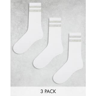 Jack & Jones Travis Tennis Sock 3 Pack White