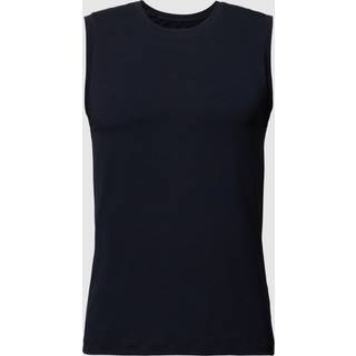 Schiesser Herren Tanktop blau Baumwolle & Mix unifarben