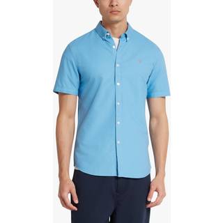 Farah Vintage Brewer Slim Short Sleeve Shirt Blue
