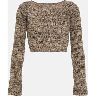 ChloÃ© Cropped cashmere-blend sweater - multicoloured - L