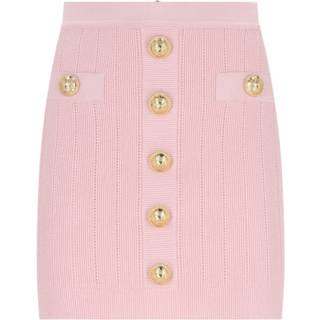 Balmain High-rise knitted miniskirt - pink - L