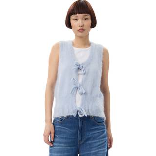 Light Mohair Tie String Vest K2307 - Heather - GANNI - Blå L