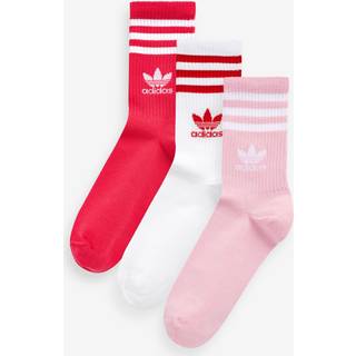 Mid-Cut Crew strømper, 3 par - True Pink / Active Pink / White - 43-45