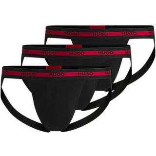 Pakke med tre par jockstraps med gentagne logoer på linningen