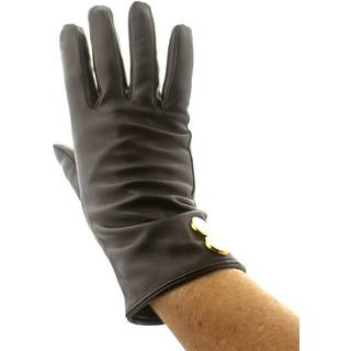 Depeche Gloves with buttons Handske - (Sort, str. Medium, Læder)