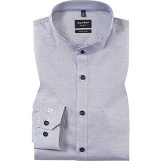 OLYMP Herren Hemd blau gemustert Slim Fit