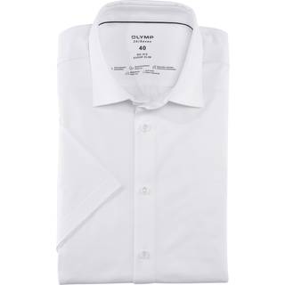 OLYMP Herren Kurzarmhemd weiß Slim Fit
