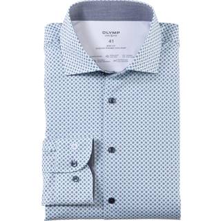 OLYMP Herren Hemd blau gemustert