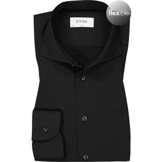 ETON Herren Hemd schwarz Slim Fit