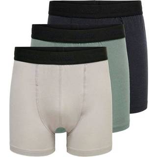 ONLY & SONS Fitz Bamboo 3 Pack Mix Logo Boxers Dark Navy