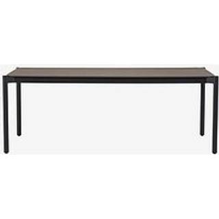 Havebord 205 x 104 cm i sort Grey Stone Look