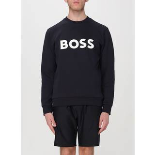 BOSS Green Herren Sweatshirt blau Logo und Motiv