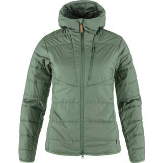 Fjällräven Women's Keb Padded Hoodie Syntetisk jakke Damer størrelse XL farve green