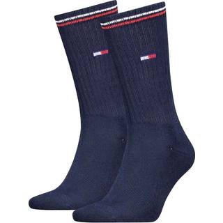 Tommy Uni TJ Iconic Crew Socks 2-pak - Navy-2 - Str 35/38