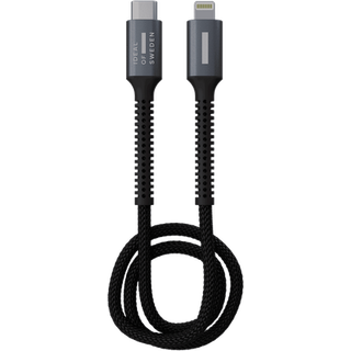 Premium woven cable USB C-Lightning Black