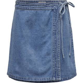 Villa Slå-om Nederdel, Light Blue Denim, M