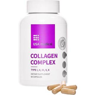 USA Medical - Collagen Complex med 5 Typer Kollagen 60 Kapsler